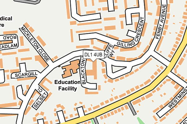 DL1 4UB map - OS OpenMap – Local (Ordnance Survey) DL1 4UB map - OS OpenMap – Local (Ordnance Survey)