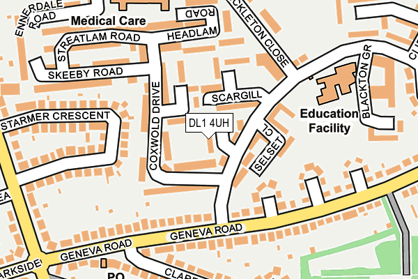DL1 4UH map - OS OpenMap – Local (Ordnance Survey) DL1 4UH map - OS OpenMap – Local (Ordnance Survey)