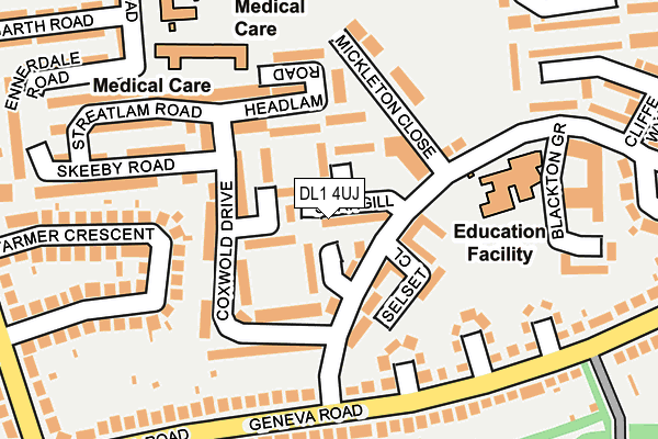 DL1 4UJ map - OS OpenMap – Local (Ordnance Survey) DL1 4UJ map - OS OpenMap – Local (Ordnance Survey)