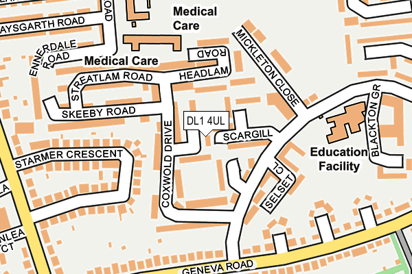 DL1 4UL map - OS OpenMap – Local (Ordnance Survey) DL1 4UL map - OS OpenMap – Local (Ordnance Survey)