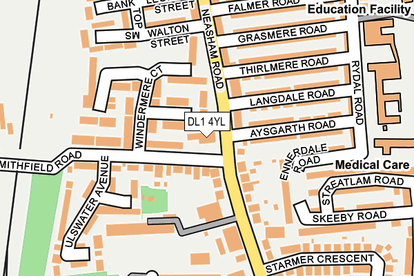 DL1 4YL map - OS OpenMap – Local (Ordnance Survey) DL1 4YL map - OS OpenMap – Local (Ordnance Survey)