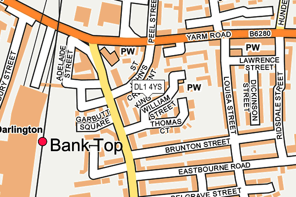 DL1 4YS map - OS OpenMap – Local (Ordnance Survey) DL1 4YS map - OS OpenMap – Local (Ordnance Survey)