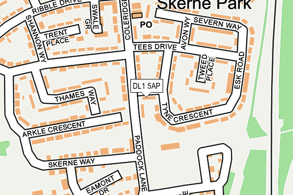 DL1 5AP map - OS OpenMap – Local (Ordnance Survey) DL1 5AP map - OS OpenMap – Local (Ordnance Survey)