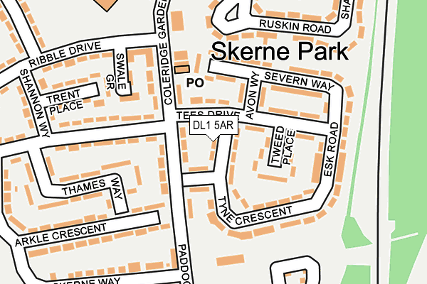 DL1 5AR map - OS OpenMap – Local (Ordnance Survey) DL1 5AR map - OS OpenMap – Local (Ordnance Survey)