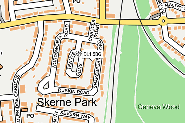 DL1 5BG map - OS OpenMap – Local (Ordnance Survey) DL1 5BG map - OS OpenMap – Local (Ordnance Survey)