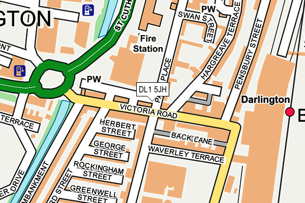 DL1 5JH map - OS OpenMap – Local (Ordnance Survey) DL1 5JH map - OS OpenMap – Local (Ordnance Survey)