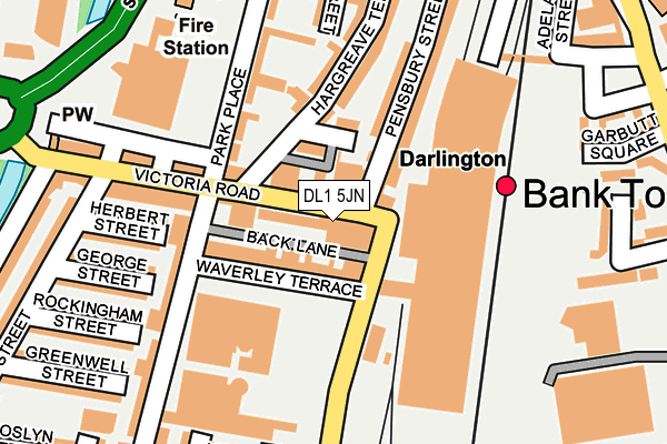 DL1 5JN map - OS OpenMap – Local (Ordnance Survey)