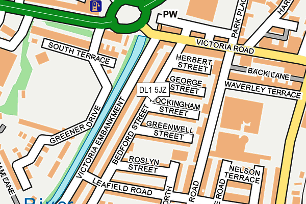 DL1 5JZ map - OS OpenMap – Local (Ordnance Survey) DL1 5JZ map - OS OpenMap – Local (Ordnance Survey)
