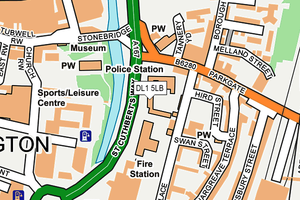 DL1 5LB map - OS OpenMap – Local (Ordnance Survey) DL1 5LB map - OS OpenMap – Local (Ordnance Survey)