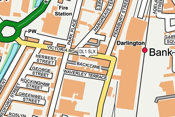 DL1 5LX map - OS OpenMap – Local (Ordnance Survey) DL1 5LX map - OS OpenMap – Local (Ordnance Survey)