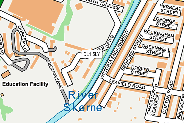 DL1 5LY map - OS OpenMap – Local (Ordnance Survey) DL1 5LY map - OS OpenMap – Local (Ordnance Survey)