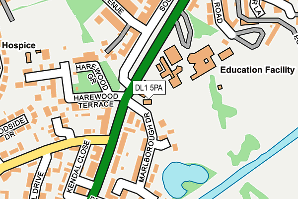 DL1 5PA map - OS OpenMap – Local (Ordnance Survey) DL1 5PA map - OS OpenMap – Local (Ordnance Survey)