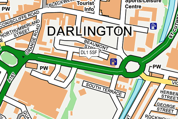 DL1 5SF map - OS OpenMap – Local (Ordnance Survey)