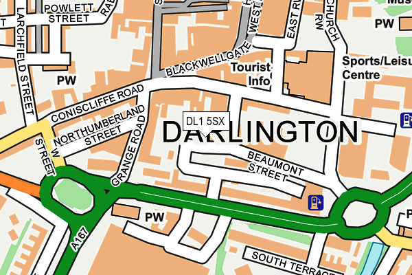 DL1 5SX map - OS OpenMap – Local (Ordnance Survey) DL1 5SX map - OS OpenMap – Local (Ordnance Survey)
