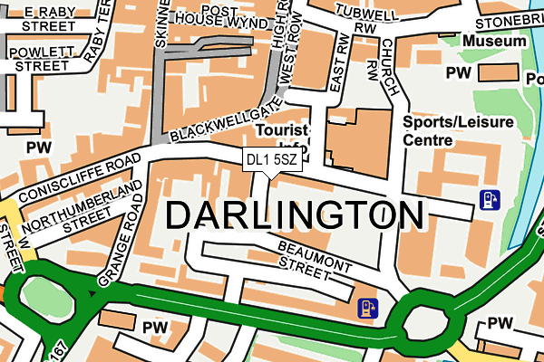 DL1 5SZ map - OS OpenMap – Local (Ordnance Survey) DL1 5SZ map - OS OpenMap – Local (Ordnance Survey)