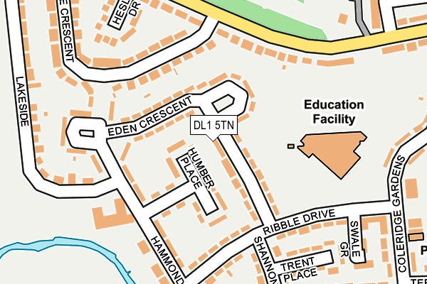 DL1 5TN map - OS OpenMap – Local (Ordnance Survey) DL1 5TN map - OS OpenMap – Local (Ordnance Survey)