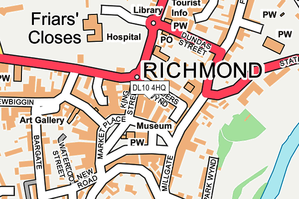 DL10 4HQ map - OS OpenMap – Local (Ordnance Survey) DL10 4HQ map - OS OpenMap – Local (Ordnance Survey)