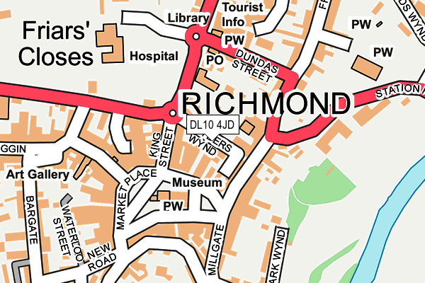 DL10 4JD map - OS OpenMap – Local (Ordnance Survey) DL10 4JD map - OS OpenMap – Local (Ordnance Survey)