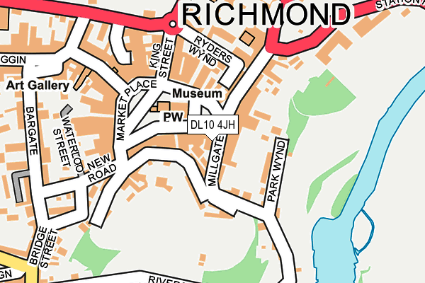DL10 4JH map - OS OpenMap – Local (Ordnance Survey) DL10 4JH map - OS OpenMap – Local (Ordnance Survey)