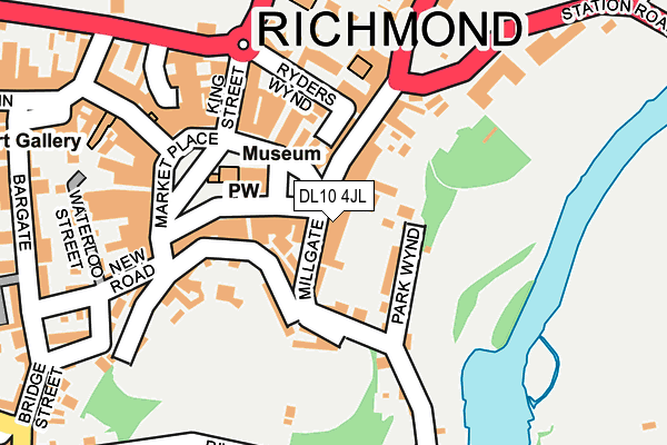 DL10 4JL map - OS OpenMap – Local (Ordnance Survey) DL10 4JL map - OS OpenMap – Local (Ordnance Survey)