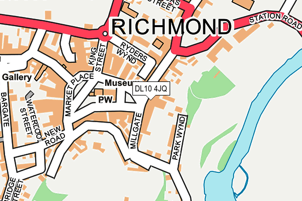 DL10 4JQ map - OS OpenMap – Local (Ordnance Survey) DL10 4JQ map - OS OpenMap – Local (Ordnance Survey)