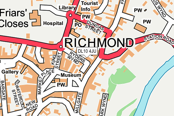 DL10 4JU map - OS OpenMap – Local (Ordnance Survey) DL10 4JU map - OS OpenMap – Local (Ordnance Survey)