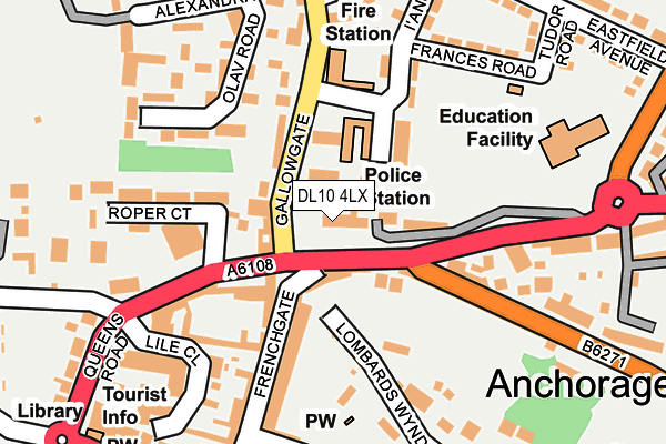 DL10 4LX map - OS OpenMap – Local (Ordnance Survey) DL10 4LX map - OS OpenMap – Local (Ordnance Survey)