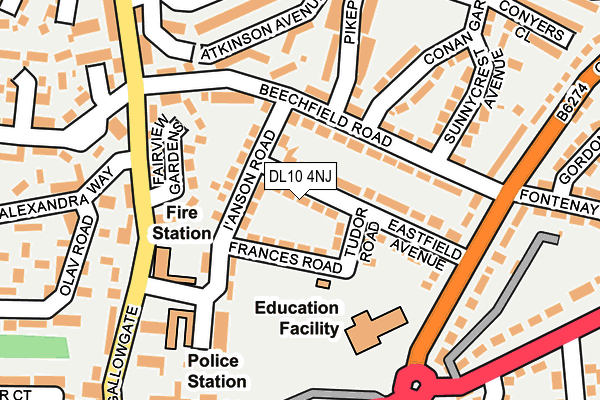 DL10 4NJ map - OS OpenMap – Local (Ordnance Survey) DL10 4NJ map - OS OpenMap – Local (Ordnance Survey)