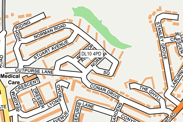 DL10 4PD map - OS OpenMap – Local (Ordnance Survey)
