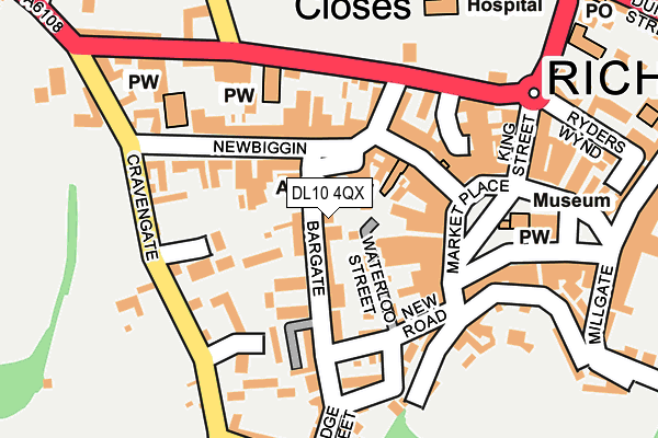DL10 4QX map - OS OpenMap – Local (Ordnance Survey) DL10 4QX map - OS OpenMap – Local (Ordnance Survey)