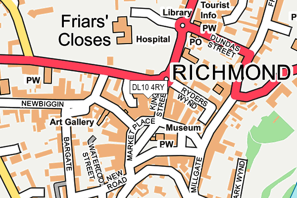 DL10 4RY map - OS OpenMap – Local (Ordnance Survey) DL10 4RY map - OS OpenMap – Local (Ordnance Survey)