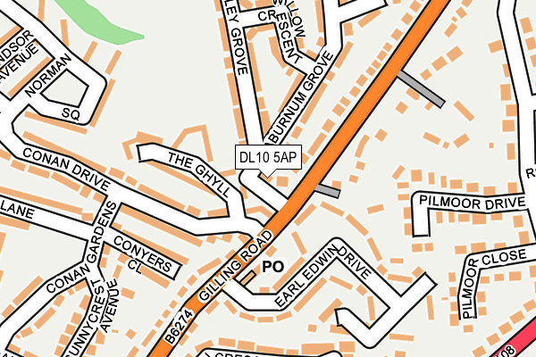 DL10 5AP map - OS OpenMap – Local (Ordnance Survey) DL10 5AP map - OS OpenMap – Local (Ordnance Survey)