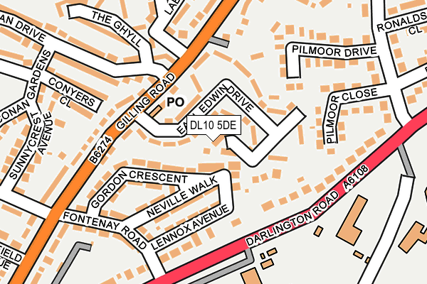 DL10 5DE map - OS OpenMap – Local (Ordnance Survey) DL10 5DE map - OS OpenMap – Local (Ordnance Survey)