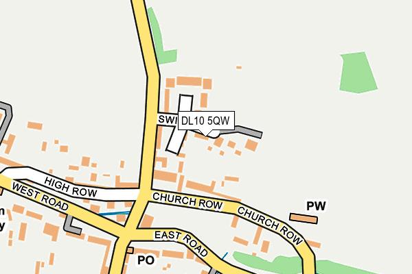 DL10 5QW map - OS OpenMap – Local (Ordnance Survey) DL10 5QW map - OS OpenMap – Local (Ordnance Survey)