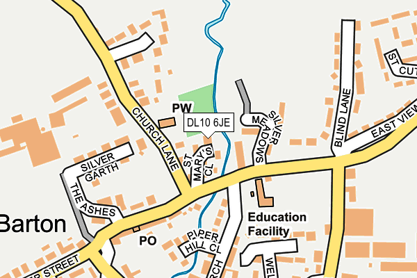 DL10 6JE map - OS OpenMap – Local (Ordnance Survey)