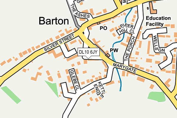 DL10 6JY map - OS OpenMap – Local (Ordnance Survey) DL10 6JY map - OS OpenMap – Local (Ordnance Survey)