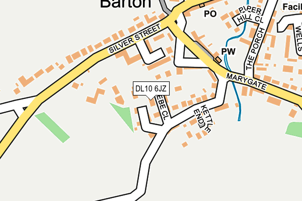 DL10 6JZ map - OS OpenMap – Local (Ordnance Survey)