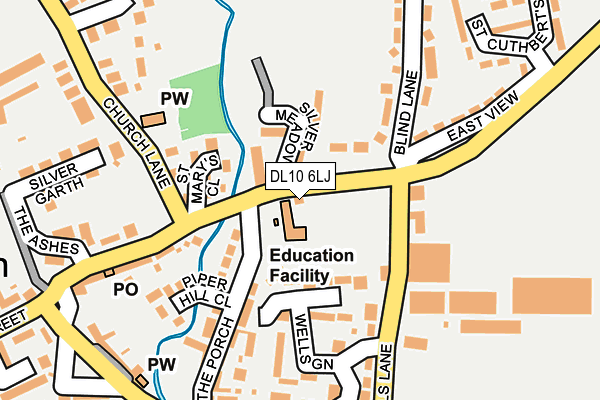 DL10 6LJ map - OS OpenMap – Local (Ordnance Survey) DL10 6LJ map - OS OpenMap – Local (Ordnance Survey)