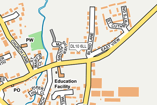 DL10 6LL map - OS OpenMap – Local (Ordnance Survey) DL10 6LL map - OS OpenMap – Local (Ordnance Survey)