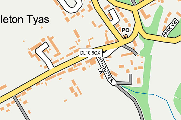 DL10 6QX map - OS OpenMap – Local (Ordnance Survey) DL10 6QX map - OS OpenMap – Local (Ordnance Survey)