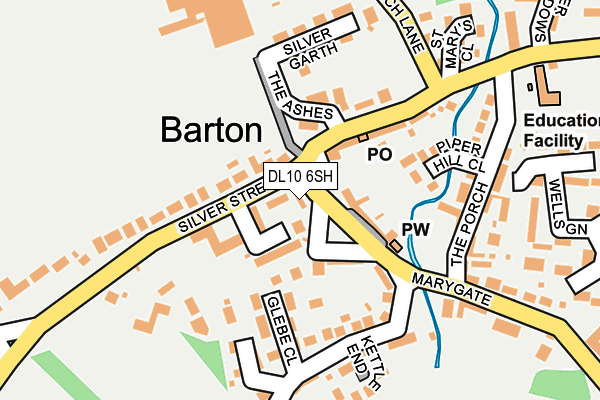 DL10 6SH map - OS OpenMap – Local (Ordnance Survey) DL10 6SH map - OS OpenMap – Local (Ordnance Survey)