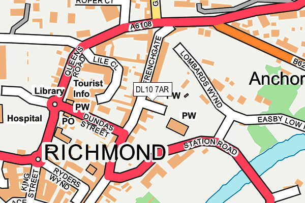 DL10 7AR map - OS OpenMap – Local (Ordnance Survey) DL10 7AR map - OS OpenMap – Local (Ordnance Survey)