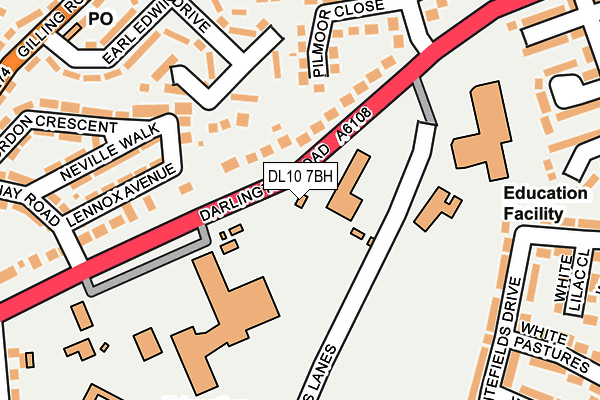 DL10 7BH map - OS OpenMap – Local (Ordnance Survey) DL10 7BH map - OS OpenMap – Local (Ordnance Survey)