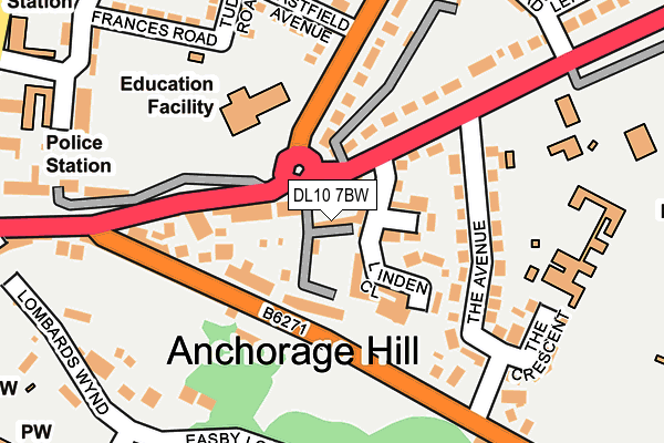 DL10 7BW map - OS OpenMap – Local (Ordnance Survey) DL10 7BW map - OS OpenMap – Local (Ordnance Survey)