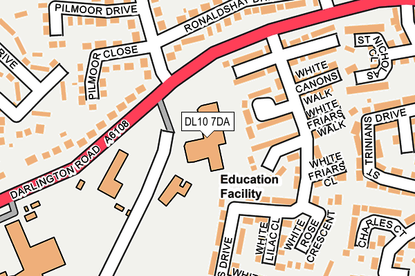DL10 7DA map - OS OpenMap – Local (Ordnance Survey) DL10 7DA map - OS OpenMap – Local (Ordnance Survey)