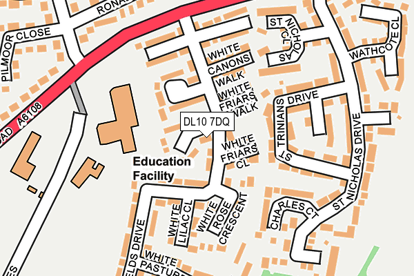 DL10 7DQ map - OS OpenMap – Local (Ordnance Survey) DL10 7DQ map - OS OpenMap – Local (Ordnance Survey)