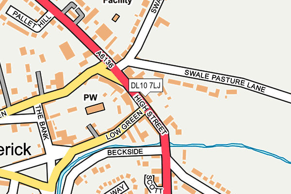 DL10 7LJ map - OS OpenMap – Local (Ordnance Survey) DL10 7LJ map - OS OpenMap – Local (Ordnance Survey)