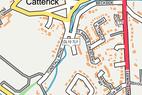 DL10 7LY map - OS OpenMap – Local (Ordnance Survey)