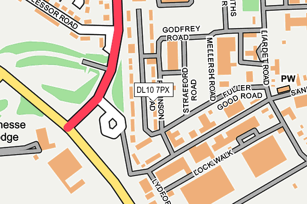 DL10 7PX map - OS OpenMap – Local (Ordnance Survey) DL10 7PX map - OS OpenMap – Local (Ordnance Survey)