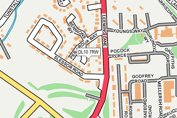 DL10 7RW map - OS OpenMap – Local (Ordnance Survey) DL10 7RW map - OS OpenMap – Local (Ordnance Survey)